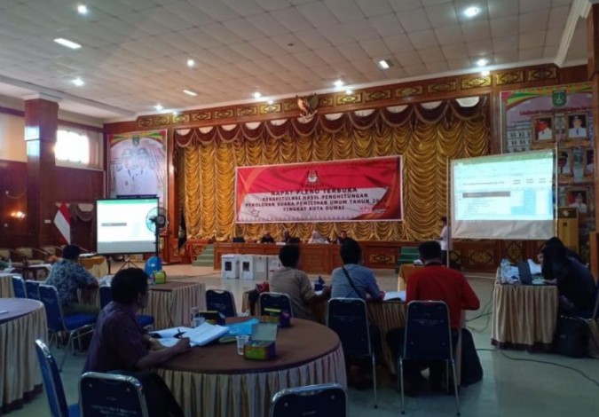 KPU Dumai Lanjutkan Pleno Rekapitulasi Suara Hari Ini