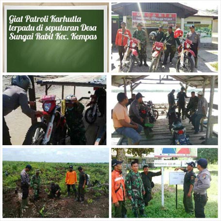 Jajaran Polsek di Inhil Gelar Patroli Karlahut dan Penyebaran Maklumat Kapolda Riau
