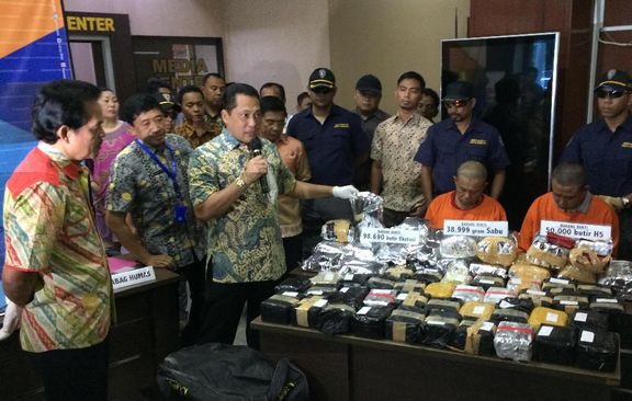 BNN Sita Puluhan Kilogram Narkotik dari Malaysia
