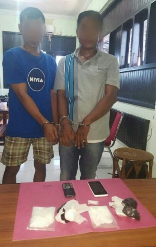 Polres Inhu Amankan Sabu Seharga Ratusan Juta dan Dua Bandar, Satu Diantaranya Diduga Mantan Anggota 