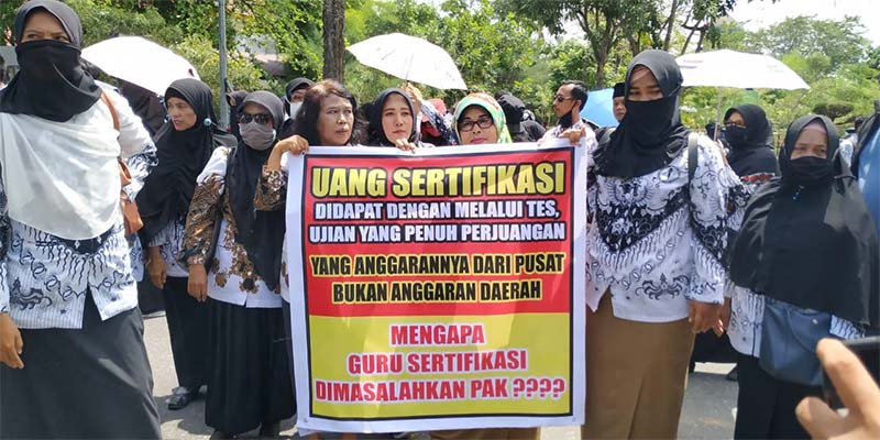 Kembali Gelar Demo, Guru Sertifikasi Tuntut Bertemu Wako dan Sekdako Pekanbaru