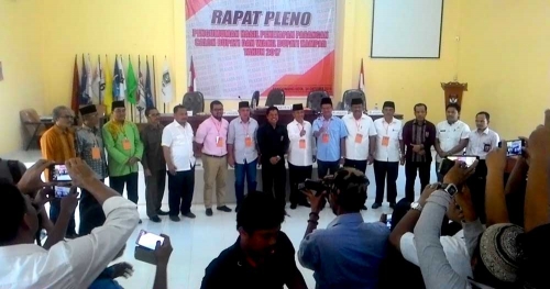 KPU Kabupaten Kampar Resmi Tetapkan Lima Paslon Bupati dan Wabup di Pilkada 2017