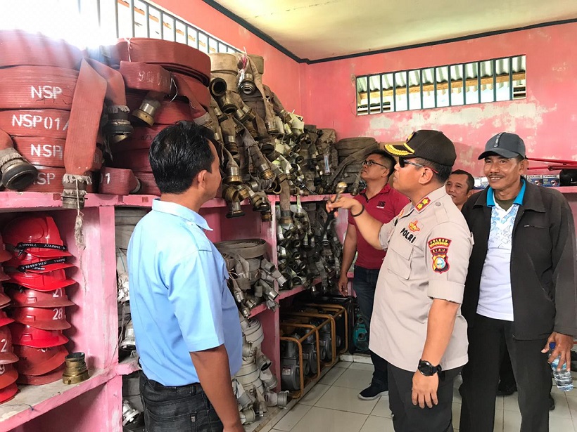 Kapolres Meranti Cek Kesiapan PT. NSP Dalam Mengantisipasi Karhutla