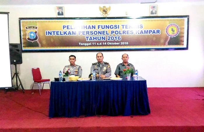 Polres Kampar Gelar Pelatihan Fungsi Teknis Intelkam Bagi Anggotanya