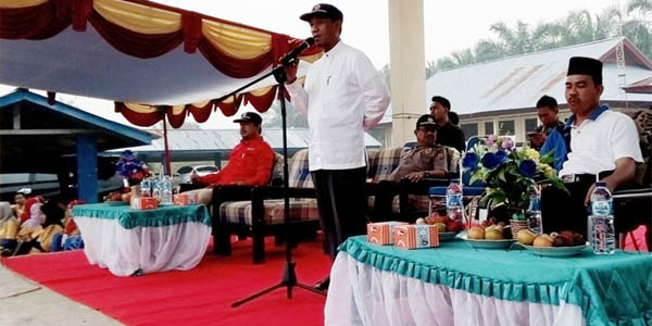 Wabup Hafith Hadiri Pengukuhan 583 Anggota PMR Zona II 