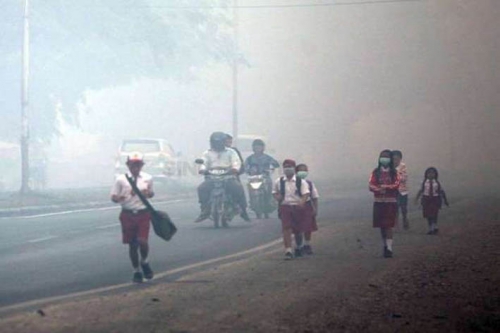 Walau Udara Kota Dumai Tidak Sehat, Aktifitas Belajar Mengajar Tetap Normal