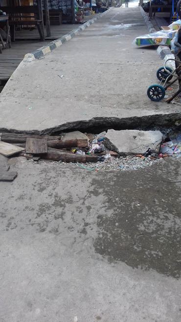 Pemborong Diminta Bertanggung-jawab, Pelabuhan Desa Lubuk Kempas, Inhil Baru Dibangun Sudah Rusak