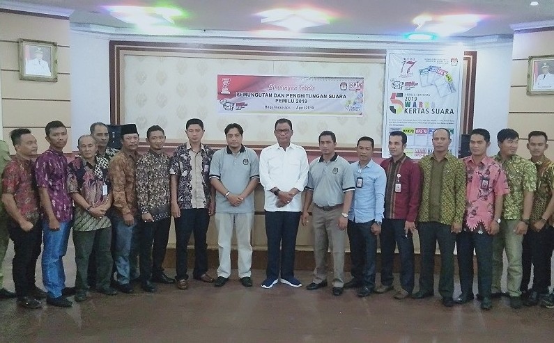 KPPS Se Kecamatan Bangko, Rohil, Ikut Bimtek Pemilu 2019 