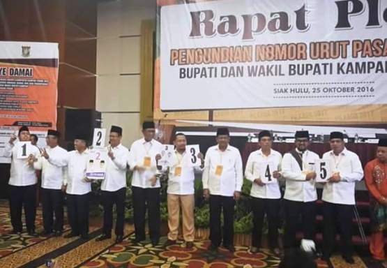 Nomor Urut 5 Peserta Pilkada Hasil Pleno KPU Kampar 