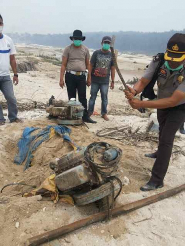 Takut Dompengnya Dirusak Petugas, Pelaku PETI di Duta Palma Kuburkan Mesin 