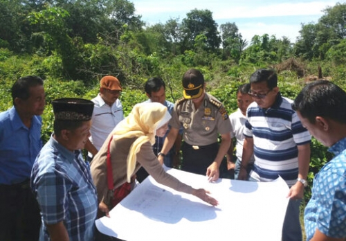 Karo Ren Polda Riau Kombes Gunarso Tinjau Lahan Mako Polres Kepulauan Meranti di Tebingtinggi Barat