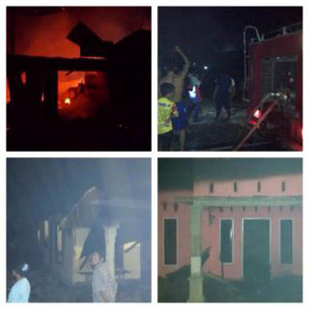 4 Rumah dan Satu Kedai di Terantang, Kampar Ludes Terbakar