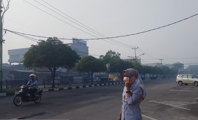 Kota Dumai diselimuti jerebu pekat akibat Karhutla