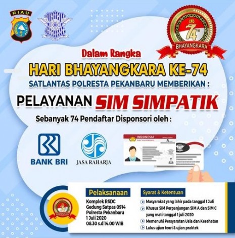 Polresta Pekanbaru Gratiskan SIM 