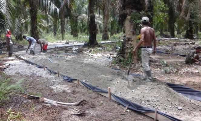 Desa Sangkir Indah Rohul Semangat Membangun Beberapa Fasilitas 