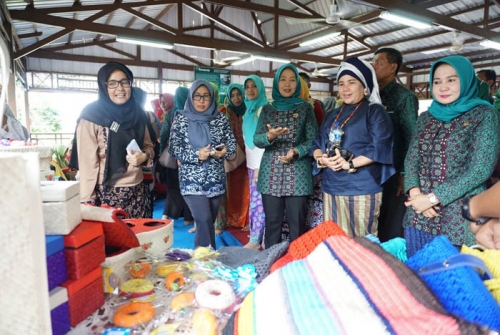 Ketua Dekranasda Kuansing Salut dengan Pengembangan Batik Pelalawan