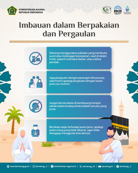 Ingat, Jemaah Indonesia Diimbau Hormati Budaya Setempat Selama di Saudi