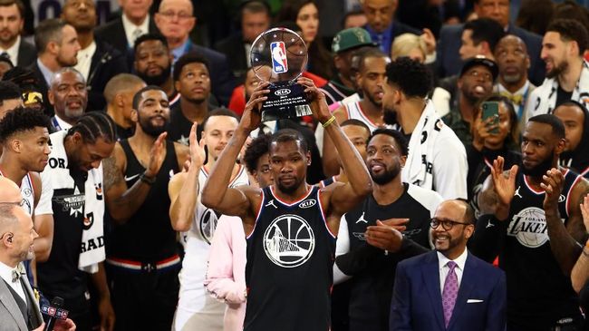 Durant MVP, Tim LeBron Kalahkan Giannis di NBA All Star 2019 