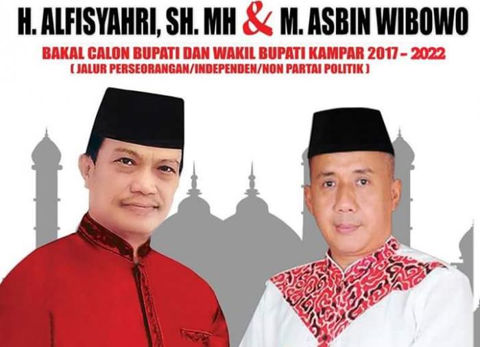 Pasangan Independen Alfisyahri-Asbin Wibowo Siap Serahkan Bukti Dukungan ke KPU 