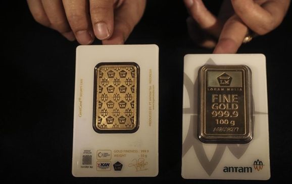 Harga Emas Anjlok Rp3.000 per Gram 