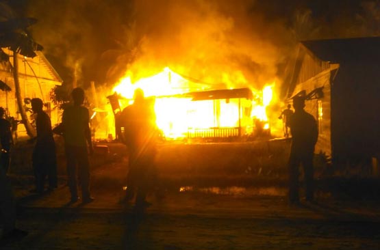 Satu Rumah Warga Keritang, Inhil, Ludes Terbakar