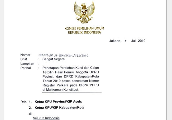 KPU Rohul Tunda Penetapan Perolehan Kursi dan Calon Anggota DPRD Terpilih 
