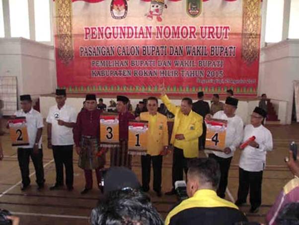 4 Pasang Peserta Pilkada Rohil Dapat Nomor Urut