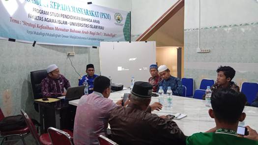 Dosen PBA FAI UIR Sukses Laksanakan PKM Kefasihan Menuturkan Bahasa Arab