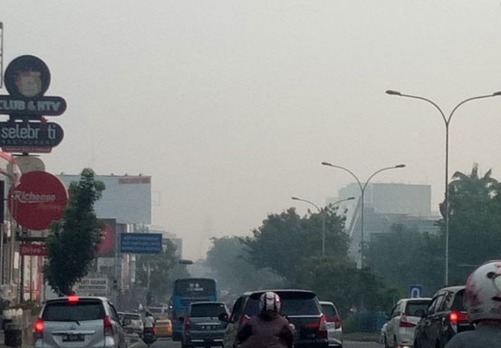 Pagi Ini Jarak Pandang di Pekanbaru Terbatas, Kabut Asap?