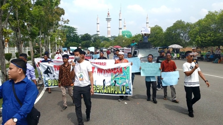 Masyarakat 3 Desa Desak Pemkab Rohul Tuntaskan Konflik dengan PT Hutahaean