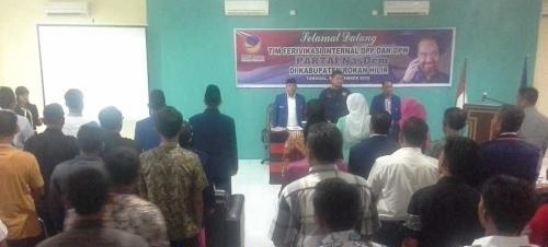 Partai Nasdem Rohil Lakukan Verifikasi Internal Hingga Tingkat Kecamatan untuk Persiapan Pemilu 2019