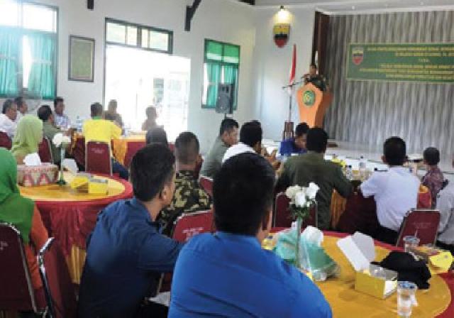 Kodim 0314/Inhil Gelar Komsos dengan Aparat Pemerintah 