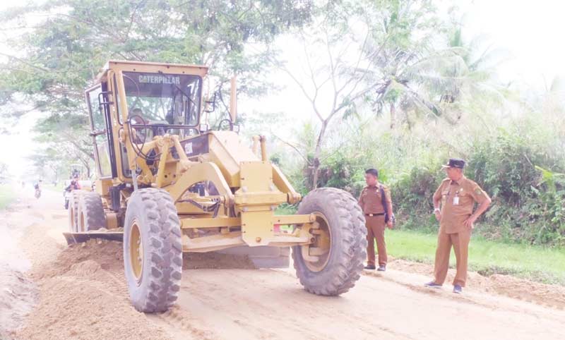 Wabup Tinjau Pembangunan Jalan Sungai Beringin 