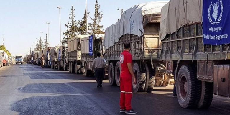 Konvoi Bantuan PBB Dihantam Bom, 18 Truk Hancur dan 12 Relawan Tewas 