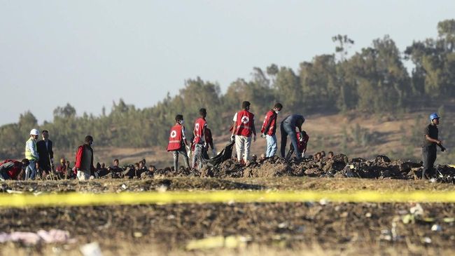 Saksi Lihat Pesawat Ethiopian Air Terbakar Sebelum Jatuh 