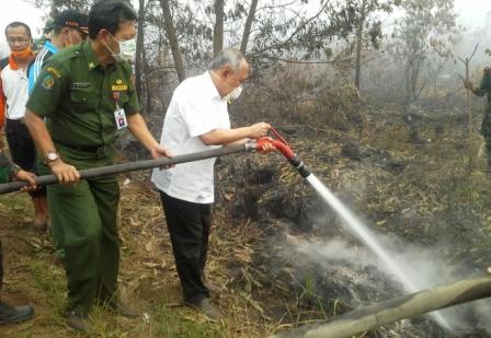 Plt Gubri Pimpin Pemadaman Karhutla di Kampar