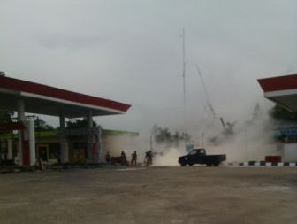 Uji coba SPBU Uang Tuah Duri, Bengkalis Kembali Sebabkan Kobaran Api