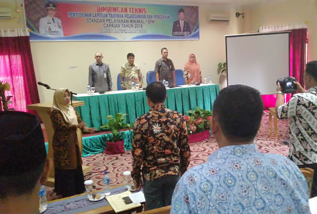 Sekda Rohul Minta OPD Susun Laporan Capaian SPM Ini Tepat Waktu