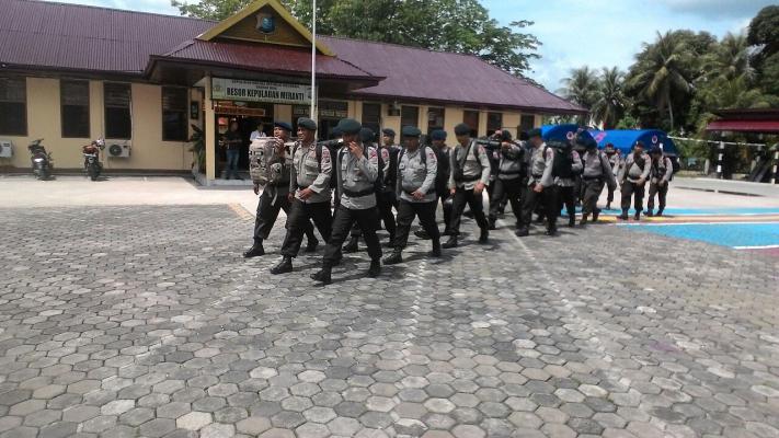 Dua Minggu di Meranti, Satu SSK Brimobda Riau Kembali ke Markas