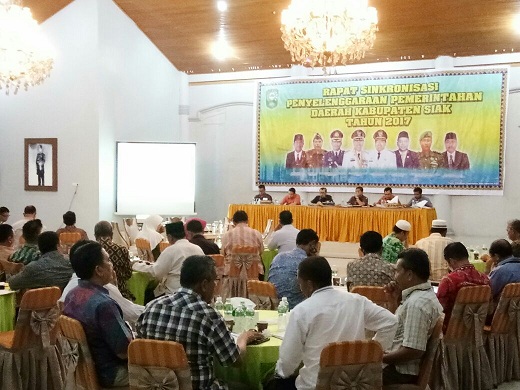 Bupati Siak pimpin Rapat Sinkronisasi Penyelenggaraan Pemkab Siak Tahun 2017