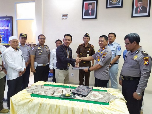Polres Meranti Laksanakan MOU E Tilang Bersama Sejumlah Pihak.