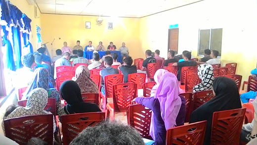 Bahas Tanggul Jalan, Forkopincam dan Masyarakat Desa Petani, Bengkalis Duduk Semeja 
