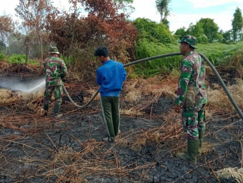 Puluhan Hektar Lahan Terbakar Timbulkan Titik Panas di Riau