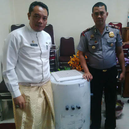Diskop Pekanbaru Ekspos Mesin Sederhana Penghalau Asap 