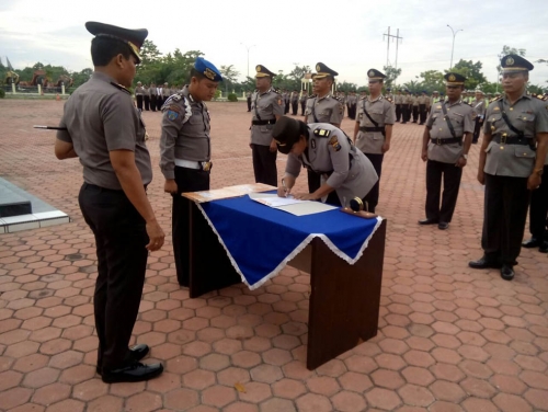 7 Jabatan Strategis Polres Rohil Diserahterimakan