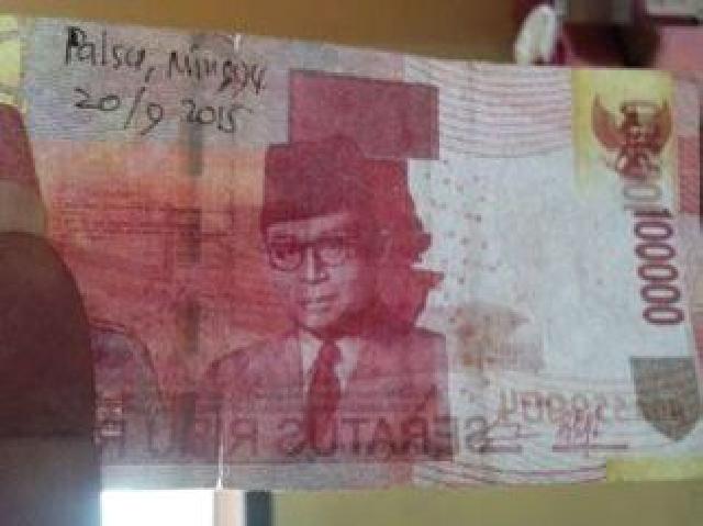 Hati-hati, Uang Palsu Beredar di Pelalawan, Pemilik Warung Sudah Jadi Korban 