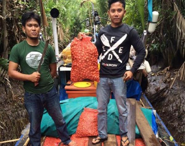 Polres Bengkalis Amankan 3 Ton Bawang Selundupan tak Bertuan 