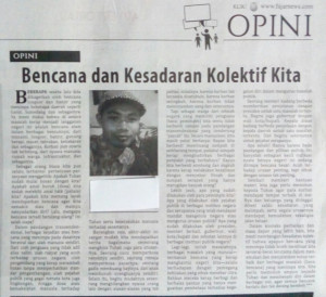 Bencana dan Kesadaran Kolektif Kita