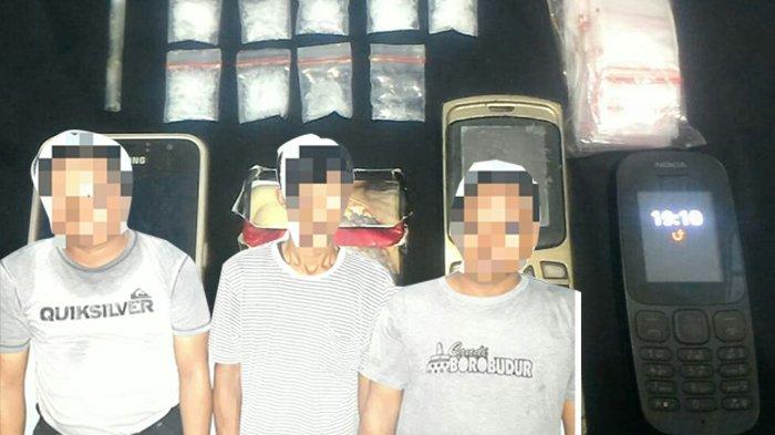 Satnarkoba Polres Bengkalis Riau Kembali Amankan Tiga Pria Diduga Pengedar Narkoba 