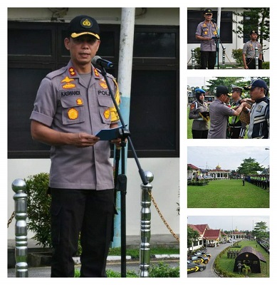 AKBP Kaswandi Irwan SIK Pimpin Apel Gelar Paskan Ops Keselamatan Muara Takus 2019